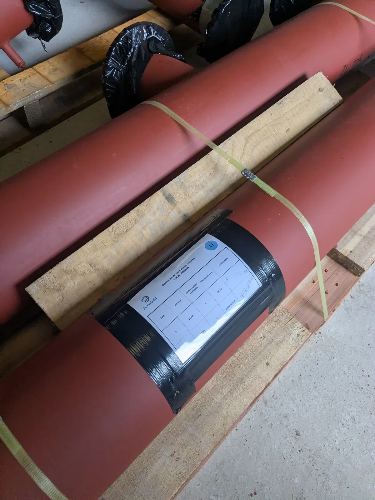 Bon de livraison JOFAGIST pour un chantier hospitalier